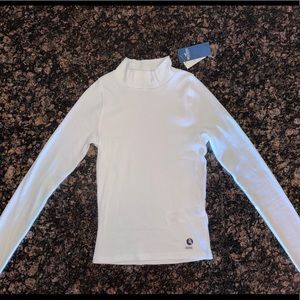 White Mockneck Top